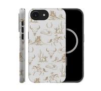 TnXee Case Compatible with iPhone 16e,Compatible with MagSafe,Fall Prevention Hybrid 2-Layer Hard Shell Cases for Girls Boys,French Brown Western Cowboy