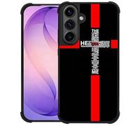 TnXee Compatible with Samsung Galaxy S26 Case,God Cross Phone Cover for Men,Soft TPU Anti-Skid Thread and Four Corner Anti-Collision Protection Case Compatible with Samsung Galaxy S26