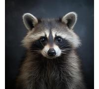 TNXEV 5D Diamond Art Painting by Number Kits Animal Raccoon Diamond Round Full Drill Crystal Cross Stitch for Home Decor 30 * 40CM