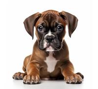 TNXEV 5D Diamond Art Painting by Number Kits Cute Boxer Dog Easy Diamond Round Full Drill Crystal Cross Stitch for Home Decoration 40 * 40cm