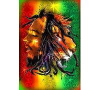 TNXEV 5D Diamond Painting Bob Marley Rock Singer,DIY Diamond Painting Embroidery Kit Round Resin Diamond Cross Stitch Home Decor 50x50cm