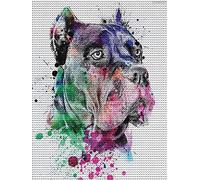 TNXEV 5D Diamond Painting Kits for Adults, Cane Corso Watercolor Diamond Painting Cute Puppy Dog Art Full Drill Crystal Rhinestone Embroidery Crafts, Home Wall Decor 40x40cm