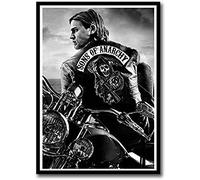 TNXEV 5D Diamond Painting Kits for Adults New Sons of Anarchy Movie,Rhinestone Embroidery Portrait Cross Stitch Crafts Home Wall Decor Gift 30x40cm