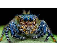 TNXEV 5D DIY Diamond Painting Kit Jumping Spider Macro Insect Full Drill Embroidery Cross Stitch Picture Supplies Arts Craft Wall Sticker Decor Valentine's Day Present 50x50cm