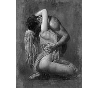 TNXEV DIY 5D Full Drill Sexy Lovers Couple Kissing Round Diamond Painting by Number Kits for Adults Crystal Rhinestone Cross Stitch Embroidery Mosaic Art Pictures for Wall Decoration 30x40cm