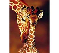 TNXEV DIY Handmade 5D Diamond Painting Kit Giraffe Mother and Child Round Diamond Embroidery Picture Home Decor Wall Art 30x40cm