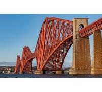 TNXEV Full Drill Forth Bridge Railway Bridge Evening Sunset Forth Bay Scotland DIY 5D Diamond Painting by Number Unique Kits Home Wall Decor Crystal Rhinestone Wall Decor50*60cm