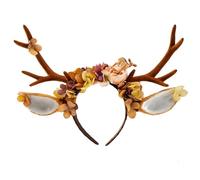Tnxpumi Mori Elk Horns Antler Headband Simulation Deer Head Hoop Christmas Halloween Deer Ears Headgear
