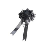 Tnxpumi Women Lolita Gothic Retro Dark Vampire Top Flat Hat Maid Headdress Cosplay Headwear (black)