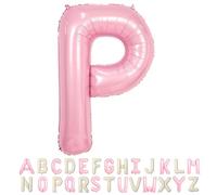 TNYKER 40 Inch Pink Letter Balloons, Large Pink Letter P Helium Balloons, Foil Big Alphabet P Balloon, pink Balloon for Birthday Party Baby Shower Wedding Decorations