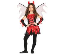 (to 9 years (125-135 cm)) Devil costume with wings for girls