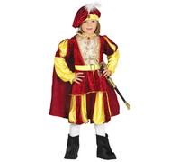 (to 9 years (125-135 cm)) Red and yellow velvet king costume for boys