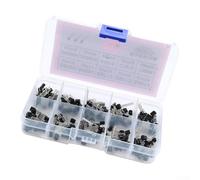 TO-92 Transistor Set, 200PCS 10-Value Assortment (20pcs Each), S8050/S8550/S9012/S9013/S9014/2N3904/2N3906/A1015/C1815/13001, for Electronics Hobby