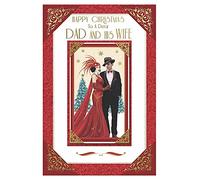 to a Dear Dad and His Wife Couple Photo Frame Design Christmas Card