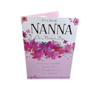 To A Dear Nana Pink Flowers Design Mother's Day Card