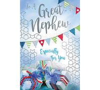 to A Great Nephew Bunting & Presents Design Happy Birthday Card Lovely Verse
