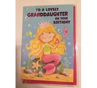 To A Lovely Granddaughter On Your Birthday Card Mermaid/Pink Fishtail Foil Detail(NC-VA147)