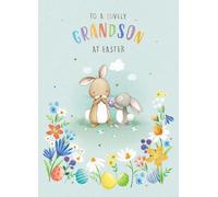To A Lovely Grandson Egg-cellent Friends Cute Easter Greeting Card EGHA0207
