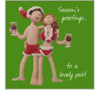 to A Lovely Pair Christmas Greeting Card One Lump or Two Holy Mackerel Cards