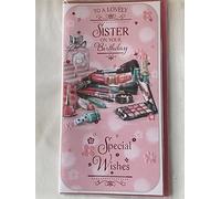 To A Lovely Sister On Your Birthday Special Wishes Birthday Card Make-Up Design Foil Detail(KI42393)