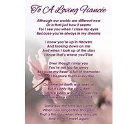 to A Loving Fiancee Memorial Graveside Funeral Poem Keepsake Card Includes Free Ground Stake F359