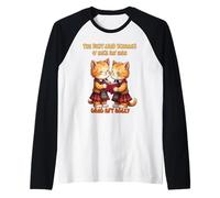 To A Mouse Orange Cats Reciting Burns Poetry Raglan Baseball Tee