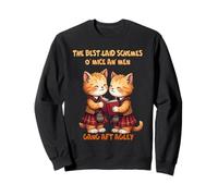To A Mouse Orange Cats Reciting Burns Poetry Sweatshirt