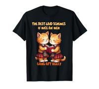 To A Mouse Orange Cats Reciting Burns Poetry T-Shirt
