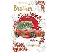 To A Special Brother Die Cut Car Design Christmas Card