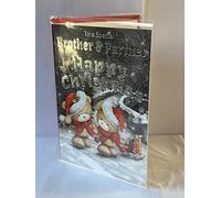 To A Special Brother & Partner Happy Christmas Card Black/Silver/White-Teddies/Sledge Foil Detail(SXC50-665A)
