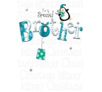 " To A Special Brother " Quality Embossed Christmas Card - XTF105