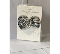 To A Special Couple On Your Silver Anniversary 25th Wedding Anniversary Card Silver Heart/Pink Flutes Foil Detail(PH48409B)