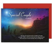 To a Special Couple Religious Christmas Card - The Journey - Medium Sized Card (A5 Size -148mm x 210mm) with Envelope