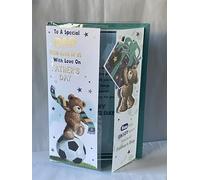 To A Special Dad From Both Of Us With Love On Father's Day Fathers Day Card Teddies/Big Blue Present/Big Football(PRELUDE48137)