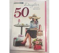 To A Special Daughter On Your Birthday 50 Birthday Card Age 50 50th Fifty Lady Relaxing 3D/Foil Detail(PRELUDE45667)