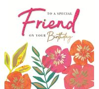 To A Special Friend Bright Embellished Birthday Greeting Card Luminous Cards LU005