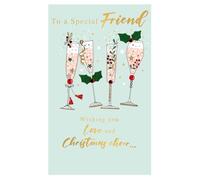 to A Special Friend Felt-Tastic Bubbles Hand-Finished Christmas Greeting Card XFTS070