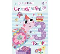 To A Special Granddaughter 3rd 3 Today Snail & Cake Design Happy Birthday Card