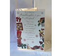 To A Special Granddaughter & Your Husband Christmas Card Christmas Treats/Red Words Foil Detail(PH48349B)