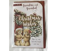 To A Special Grandma And & Grandad Christmas Wishes Christmas Card Teddies/Red Door(PRELUDE46257)