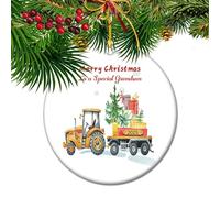 to a Special Grandson - 2025 Tractor Christmas Ornament, Farm Lover Keepsake Gift, Holiday Decor for Country Boys