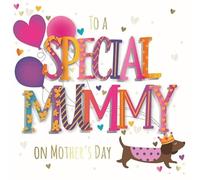 To A Special Mummy Sausage Dog Embellished Mother's Day Card Talking Pictures