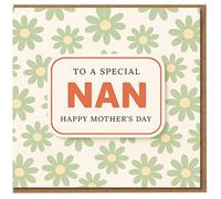 To a Special Nan Mother's Day Card - Daisy Pattern Floral Design for Nan
