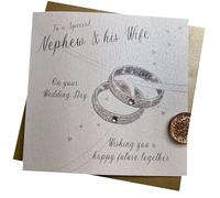 To a Special Nephew & his Wife Congratulations on your Wedding Day Card Wedding Rings