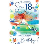 To A Special Son 18 18th Today Football Happy Birthday Card Lovely Verse