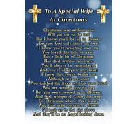 To A Special Wife At Christmas Memorial Graveside Funeral Poem Keepsake Card Includes Free Ground Stake F246