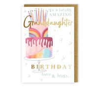 to A Totally Amazing Granddaughter Rainbowtastic Cake! Birthday Greeting Card IMP007