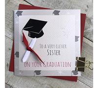 To A VERY CLEVER SISTER ON YOUR GRADUATION, Handmade Graduation Card - Code G15-SIS