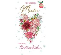 To A Wonderful Mum Embellished Christmas Card Hand-Finished Champagne Cards XCDC386