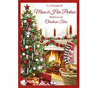 to A Wonderful Mum & Her Partner with Love at Christmas Time Card